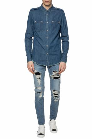 Raw-trimmed denim shirt, zdjęcie 2 Raw-trimmed denim shirt od Balmain